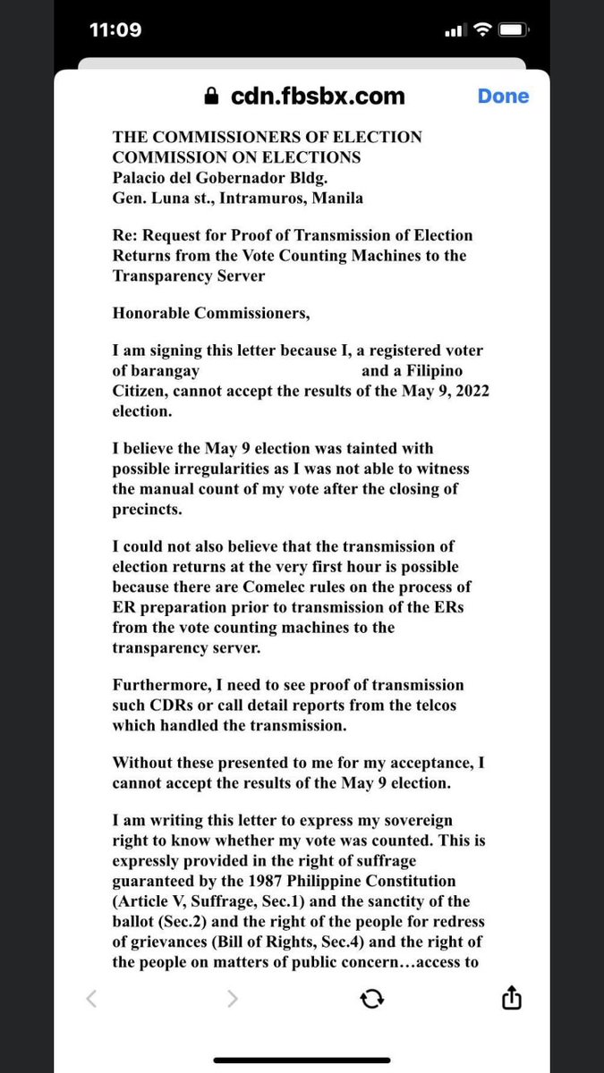 pilgrim525's tweet photo. This is the letter to the Comelec that Franklin Ysaac and company prepared. He encourages everyone to send this to Comelec via registered mail. Please retweet. #truthpetition https://t.co/GrdWqdgTLm