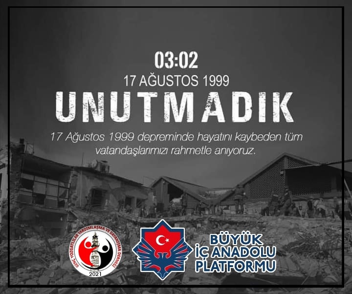 17 Ağustos 1999 Marmara Depremi'nde hayatını kaybedenleri rahmet ve saygıyla anıyorum.

Rabbim ülkemizi her türlü felaketten korusun ve milletimize bir daha böyle acılar yaşatmasın.🤲🏻
#deprem #17agustus