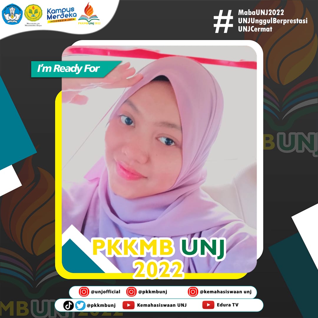 meseptianaa's tweet photo. Hallo sobat UNJ
Perkenalkan nama saya Septiana Nur Jannah dari Prodi Pendidikan Bahasa Arab Fakultas Bahasa dan Seni siap dan bangga mengikuti seluruh rangkaian PKKMB UNJ 2022 @UNJ_Official @pkkmbunj
#MabaUNJ2022 #UNJUnggulBerprestasi #MencerdaskandanMemartabatkanBangsa #BYUDIUNJ https://t.co/W2ByM3W14E