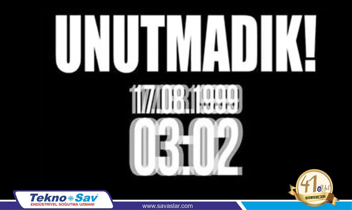 teknosav's tweet photo. 17 Ağustos Depreminin 23. Yıl Dönümünde, Hayatını Kaybeden Değerlerimizi Rahmet İle ANIYORUZ...
#SoğukHavaDeposu #SoğukOda #PoliüretanPanel #SoğukOdaPaneli #SoğukDepoKapısı #SoğukDepoCihazı #FrigorifikAraçKasası #ColdStorageDevices #PolyurethanePanels https://t.co/rkG09LqCzL https://t.co/SaF79fCwst