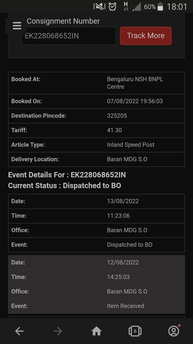 ParulNagar's tweet photo. @IndiaPostOffice 
I raised a issue regarding article no EK228068652IN yesterday.
You assured me to give back update..but neither parcel deliver to me till date nor any update from your Twitter handle.
What's wrong?
When will u deliver?
#Indiapost https://t.co/SkvFKCE1cv