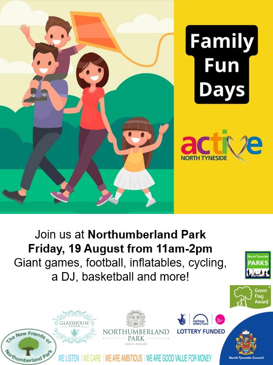 NlandPark's tweet image. Meet us on the Event Field at Northumberland Park this Friday from 11am to 2pm! @active_NT is hosting the most fun family day to hit North Shields this summer!