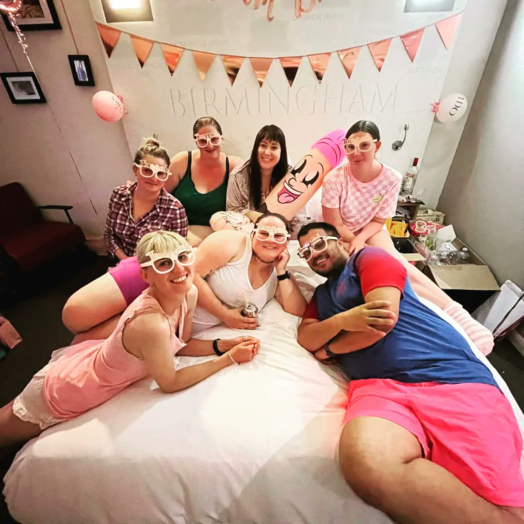 StephFernAllen's tweet photo. Last weekend was my hen do with my closest of friends 💜 now there's less than 4 weeks to go, but since we added a new house and promotions into the mix I fear there is little time to relax and enjoy 🙈👰‍♀️ #TheYearOf https://t.co/pS1uWAAinS