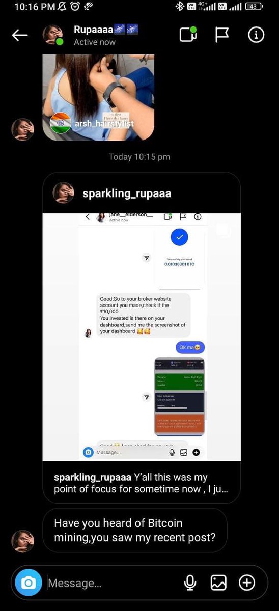 A7890Pathak's tweet photo. @KolkataPolice sir/ma’am , one of my friend’s Instagram account is hacked and they are still using that account for fraudulent activities. We are unaware how to deal with this situation. Whom and where to complain. Few images are attached. Kindly help. https://t.co/ImDoN1WrFs