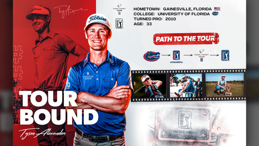 Tad Dickman (@tdickman89) on Twitter photo Episode 5⃣ of the #TOURBound Podcast is live with <a href="/GatorsGolf/">Gators Golf</a> alum Tyson Alexander.
The 34-year-old's pro career is defined by perseverance.
First KFT player to defend a title: '21 & '22 <a href="/VBChampionship/">Veritex Bank Championship</a>.
Podcast: podcasts.apple.com/us/podcast/tys…
Feature story: pgatour.com/korn-ferry-tou… Episode 5⃣ of the #TOURBound Podcast is live with <a href="/GatorsGolf/">Gators Golf</a> alum Tyson Alexander.
The 34-year-old's pro career is defined by perseverance.
First KFT player to defend a title: '21 & '22 <a href="/VBChampionship/">Veritex Bank Championship</a>.
Podcast: podcasts.apple.com/us/podcast/tys…
Feature story: pgatour.com/korn-ferry-tou…