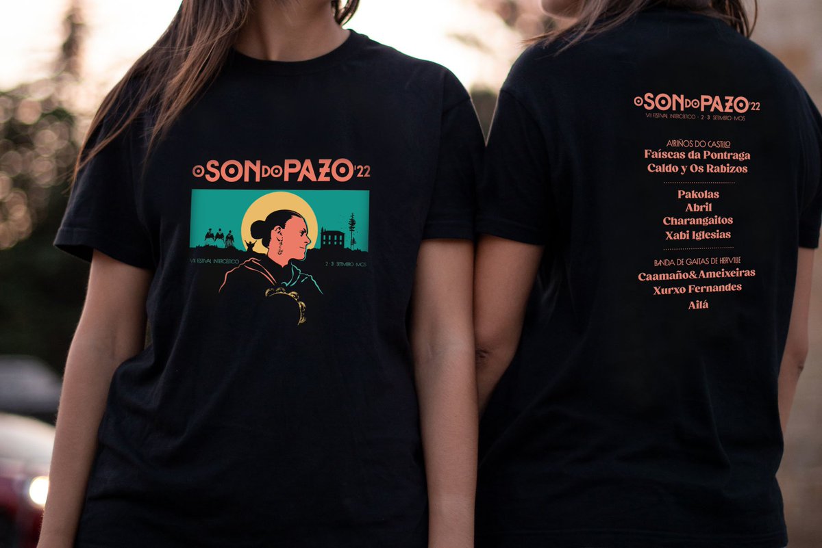 CAMISETAS! Xa temos a camiseta desta edición 🤩 se queres a túa, reserva por privado antes do festi. Esta é unha das formas de axudar ao festival, mercando os nosos productos. Grazas, público