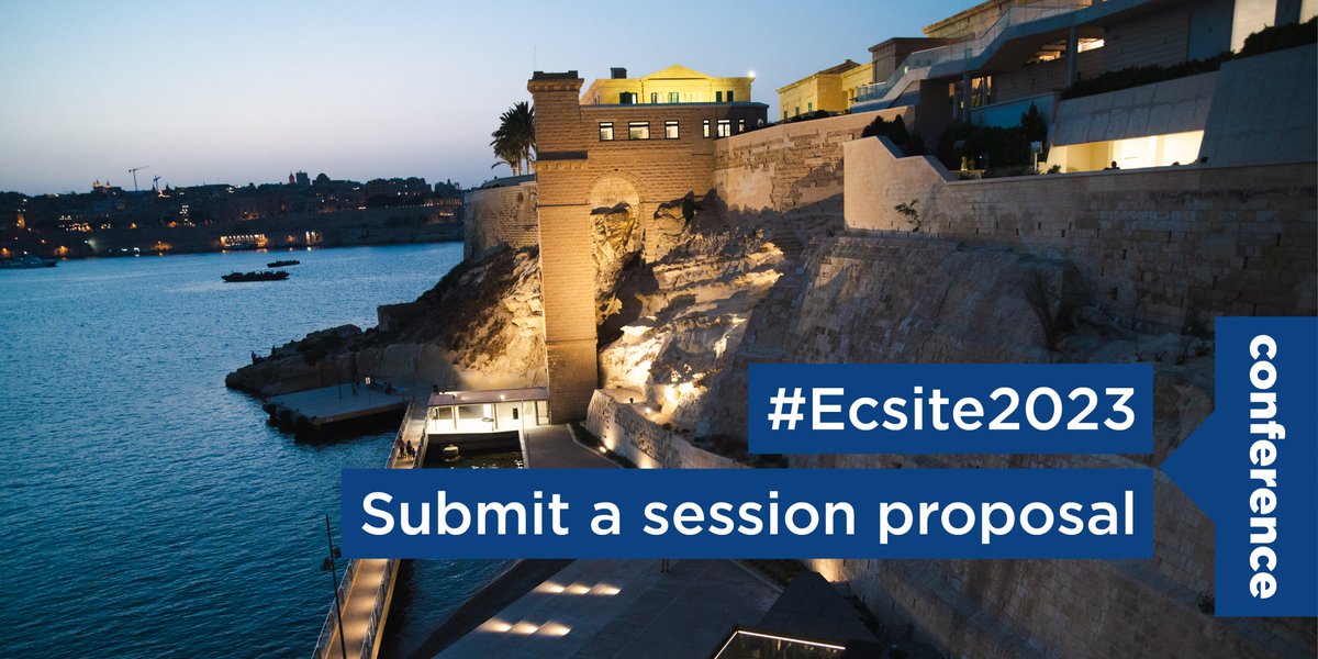 Ecsite's tweet photo. 📢 Call for Proposals #Ecsite2023📢
We welcome all professionals working in and supporting the field of science engagement, to submit proposals for our prominent meeting of #scicomm professionals in Europe
❗Deadline: 31 October
👉https://t.co/daY2EOH7gC https://t.co/uljtR0izlp