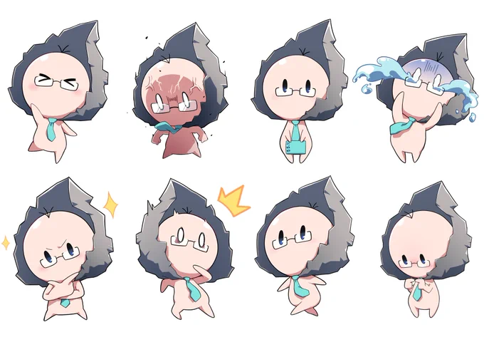 ご依頼でかきのえんがわさん( )のイラストを8点描かせて頂きました!!色々な表情が描けて楽しかったです 