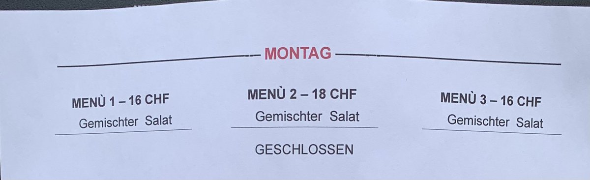 WeRalf's tweet photo. Leider den Montag verpasst; ich hätte natürlich Menü 2 genommen… https://t.co/Us7pvbYsDV