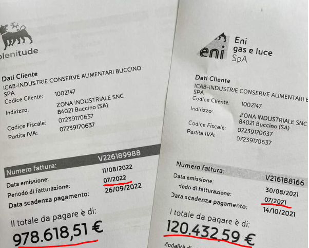laatus's tweet image. Conta de gás &amp;amp; eletricidade para um empresário no sul da Itália - Julho de 2021: EUR 120k - Julho de 2022: EUR 979k Em suas próprias palavras: ''Um feriado em julho teria sido mais lucrativo do que administrar meu negócio com esses custos de entrada''