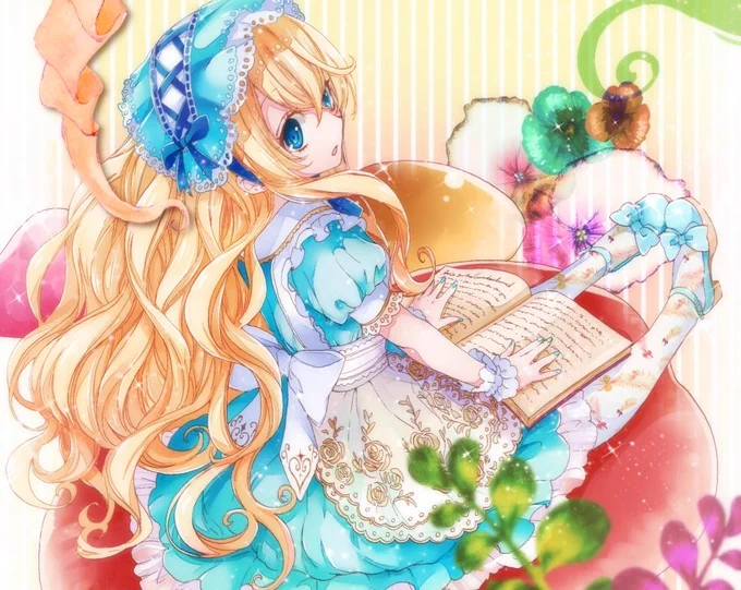 そろそろふわふわの髪の毛のふりふりの女子描きたい⇩過去絵オリジナル 