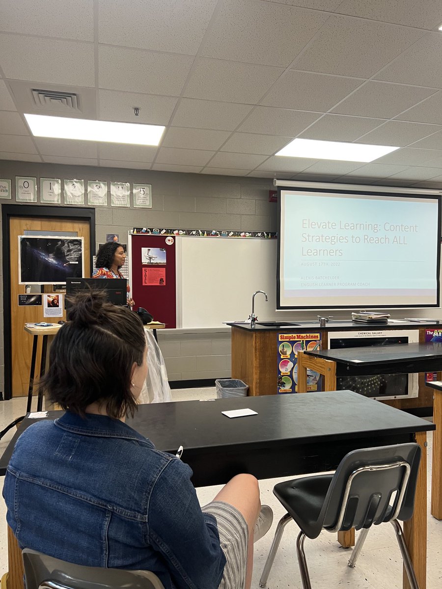 OHarold74's tweet photo. Our English Learner Instructional Coach sharing strategies to support ALL students with some our new YCSD teachers. Great discussion and learning. ⁦@YCSD⁩ https://t.co/QYQ1vmWUrx