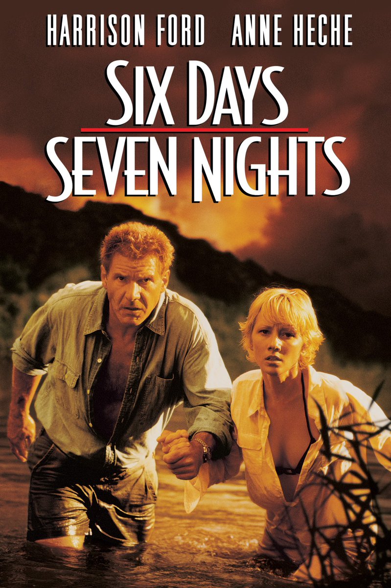 Was watching Six Days, Seven Nights. Anne Heche is well-paired with Harrison Ford.

#SixDaysSevenNights #IvanReitman #HarrisonFord #AnneHeche #DavidSchwimmer #TemueraMorrison