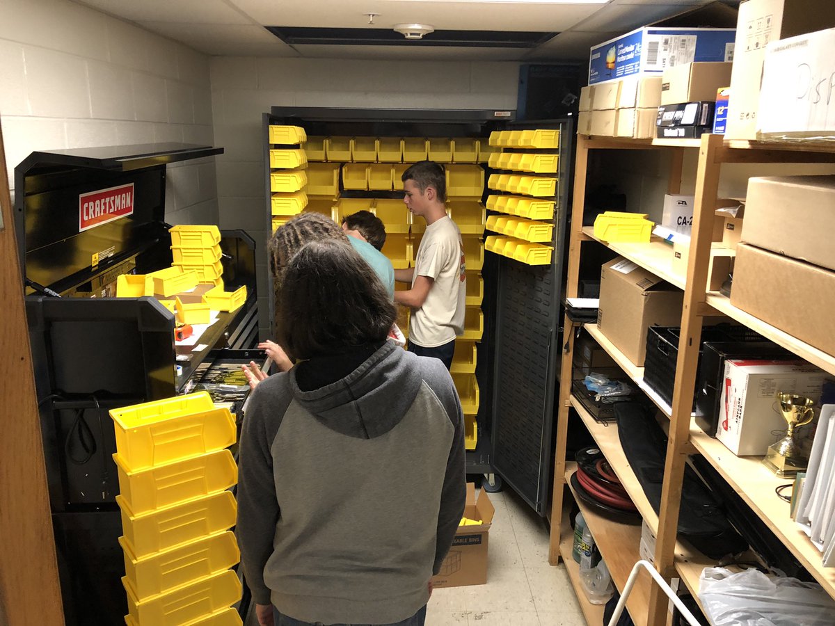 aviation_chs's tweet photo. Tango Flight parts and supplies are arriving. Student team learning about inventory, storage and warehousing. Got to get organized before we can build. Tons of learning for this team #tangoflight @CCSCTE @clevelandhightn @RaidersCMS https://t.co/xHpXdvXH7W