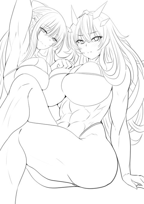 線画きれいに引けたから見て 