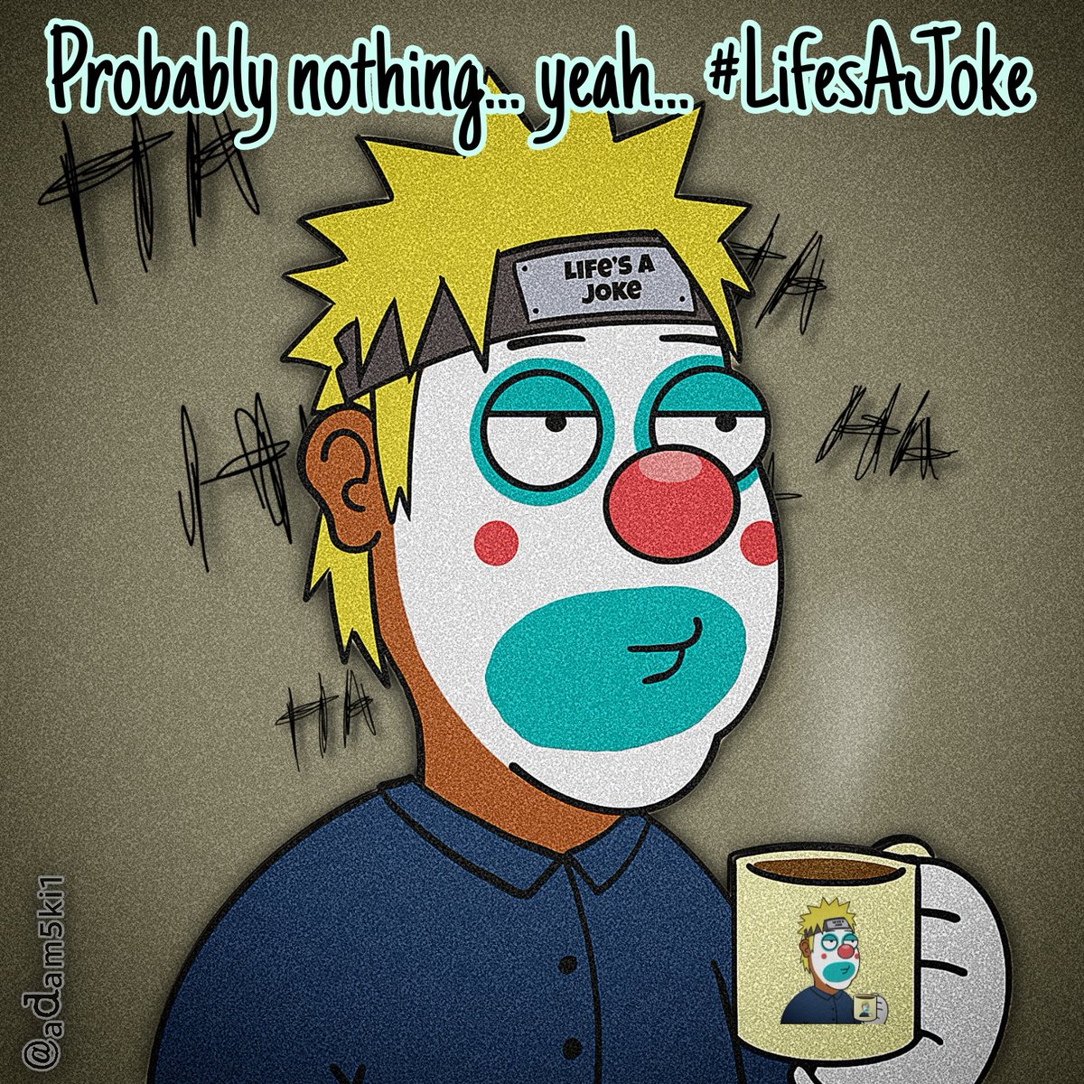 Adamski_eth's tweet photo. @_AlexRied_ @LifesAJoke_NFT Should've done a #mugception 😆 #LifesAJoke https://t.co/PGjUpC22ug