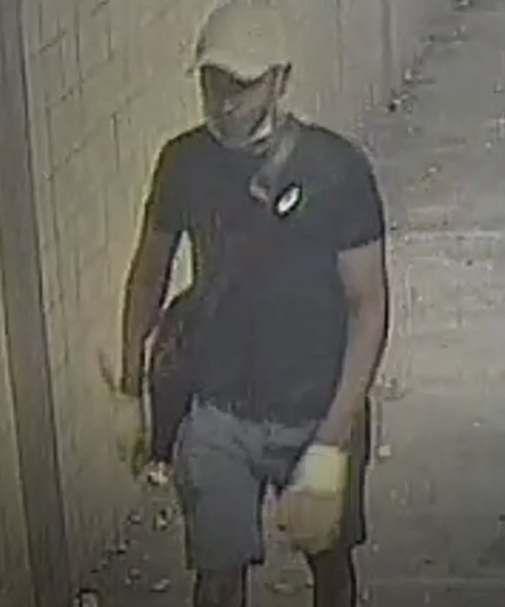 mattuthompson's tweet photo. NEW: Police investigating the murder of 87 year old pensioner Thomas O’Halloran have released several images of a man seen running away from the area armed with a knife. 

They’re keen to identify him, and are appealing for information. 

@SkyNews https://t.co/cBPkjG3U2Q
