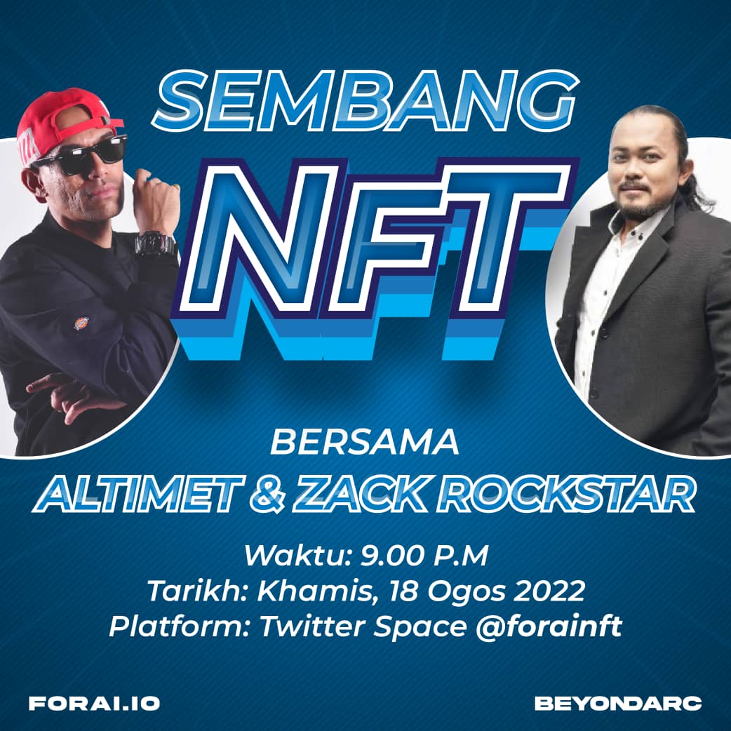 forainft's tweet image. "Berakit-rakit ke hulu berenang-renang ke tepian;
Bersakit-sakit dahulu bersenang senang kemudian"

 Jumpa esok di Space forai jam 9 malam bersama @altimet dan @zack_rockstar 🔥🔥

#foraiPx
#forai
#NFTCommunity 
#pentasio