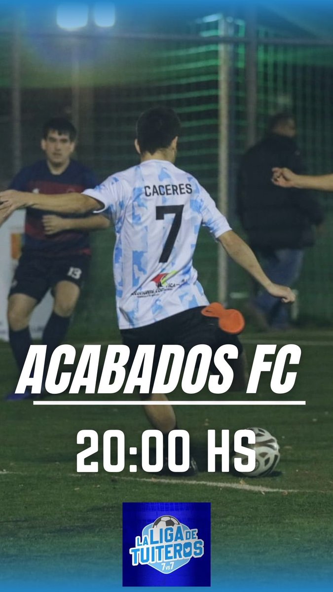FcAcabados's tweet photo. HOY JUEGA ACABADOS 💙

Por la 3ra fecha de la @ligadetuiteros nos enfrentamos al conjunto de @maltabarlichepy 

📌 Fase de Grupos
🏟 Club Recoleta 
⏰ 20:00 Hs

#EstosQuienesSon 🤪 https://t.co/6a3n8dHk7l