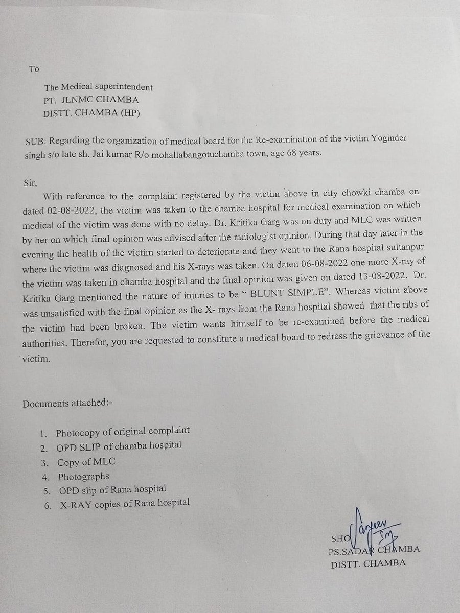 RKS_Chamba_HP's tweet photo. RKS request DC Chamba to please instruct medical superintendent, JLNMC, Chamba to take this matter at earliest without any delay, so that justice can prevail. Family is in trauma the way Citi Police &amp; JLNMC deliberately mishandled the case.
@DCChamba @CMOHimachal @Dr_rajivsaizal https://t.co/ZnwXCgPd1s