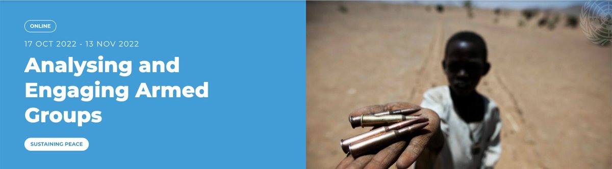 confl_platform's tweet photo. In collaboration with @GS_Oxford and the University of Regina, the @UNSSC organises a course "Analysing and Engaging Armed Groups". The course curriculum includes @confl_platform tools and findings.

ONLINE 17 Oct  - 13 Nov 2022 
Apply by 03 Oct 2022

https://t.co/o8Z67lxbTS https://t.co/MwvIQyExDD