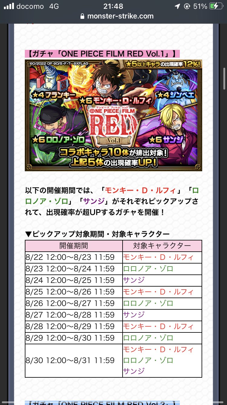 ﾐﾔ ワンピ公式側がredコラボって言ってるから名前だけ 中身はただのワンピースコラボw まぁ変にネタバレ制限してキャラ減らすよりはサボ エース ヤマトとか出てくれるの神 敵も七武海 リンリンでハンコックは運極絶対作る まぁ全部作るけど ナミ Amp