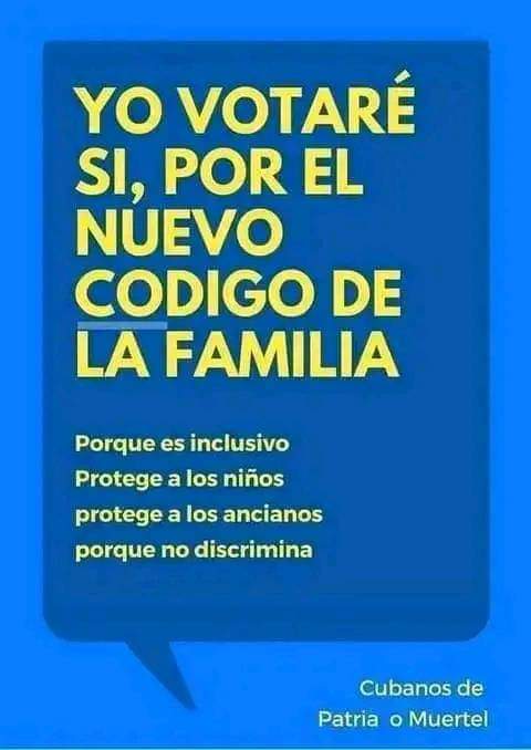LiliamPinar's tweet photo. #CodigoDeLasFamilias nos identifica #YoVotoSí #PinardelRíoPorLaVida
#CubaPorLaVida https://t.co/Y4zmbA6Cmf