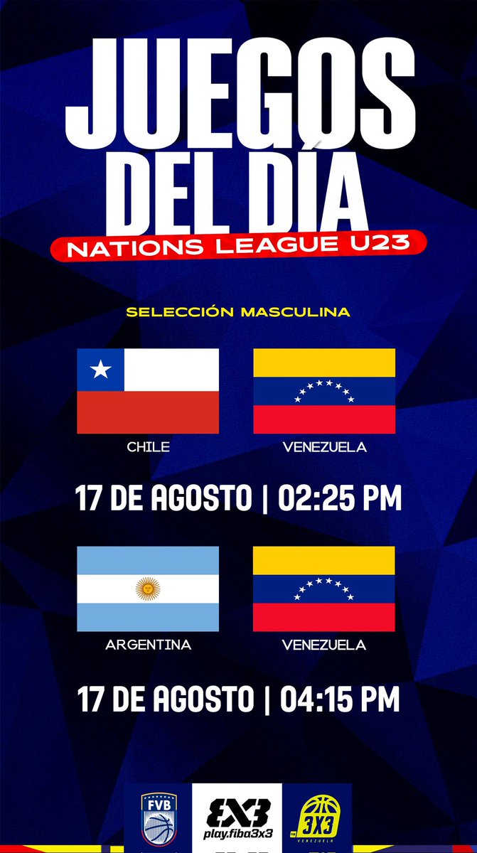 FVBbasketball's tweet photo. 📆 Calendario de la parada 4 de la FIBA 3x3 Nations League.

#MasBaloncesto
#3x3 https://t.co/FCw3YOUKVV