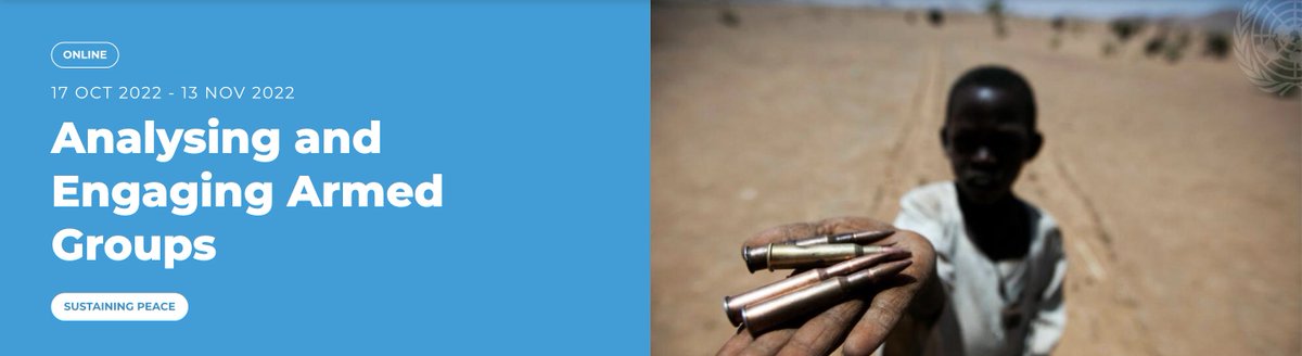 GS_Oxford's tweet photo. Developed in collaboration with @GS_Oxford and the University of Regina in Canada, the @UNSSC organises a course "Analysing and Engaging Armed Groups". 

ONLINE 17 Oct  - 13 Nov 2022 
Apply by 03 Oct 2022

https://t.co/t7y3URovG8 https://t.co/PKFPharSDA