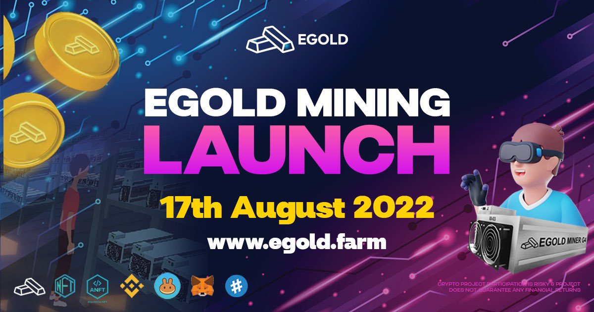 egoldproject's tweet image. It’s #BIG day today 🥳

#Egold #mining #MINING #NFT #ANFT #MetaverseNFT #NFTCommuntiy #nftmining #mininglaunch #genesisblock #egoldcoin #blockchain #bsc #BSCGem #smartcontract @PancakeSwap @MetaMask @tagprotocol
