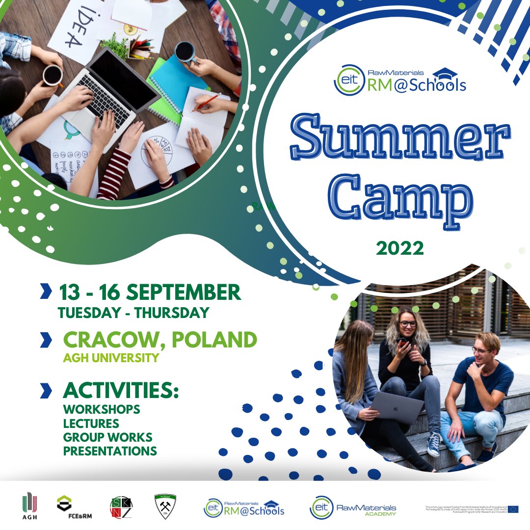 RM_Schools's tweet photo. RM@Schools Summer Camp 2022 will take place in Cracow (Poland) on 13-16 September. All 15-19 y.o. high school students can register to attend. The event will be held in English.

>Registration (by 29 August): https://t.co/VwcrvAwC7C
>Details: https://t.co/8XWr58rP1l

#RMatSchools https://t.co/bOAqvJYaBh
