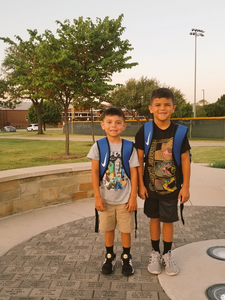 These 2 are ready for day 1!  Praying over them and the staff that will guide them and support their journey! <a href="/beck_kinder/">Beck Kindergarten</a> <a href="/NorthwestISD/">Northwest ISD</a>