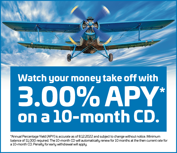 GBankMo's tweet photo. Put your savings to work with a 10-Month CD by Guaranty Bank. 3.00% APY and only $1,000 minimum deposit. Penalty for early withdrawal will apply. Hurry, this offer will not last long! Member FDIC #gbankmo https://t.co/k63cOPvTKE