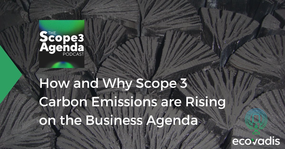 ecovadis's tweet photo. Scope 3 emissions are rising on the business agenda and understanding what are the main drivers, gaps and catalysts for action is key. Discover more in our latest podcast https://t.co/kr8EHsbc4k #decarbornization  #supplychains #scope3 https://t.co/TU672c359X