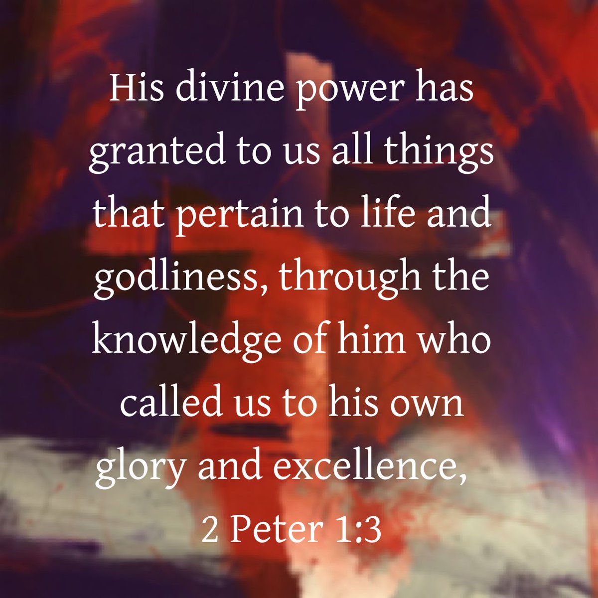 PrimalGuide's tweet image. His divine power has granted to us all things that pertain to life and godliness, through the knowledge of him who called us to his own glory and excellence,
2 Peter 1:3 ESV

bible.com/bible/59/2pe.1…