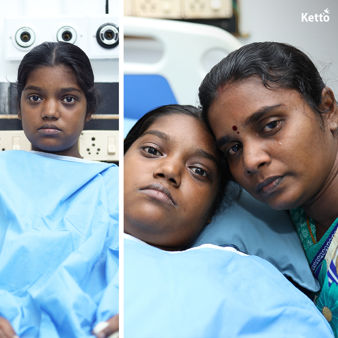 ketto's tweet photo. "Heart disease has made my 14-yo daughter's life a living hell and it pains me to see her suffer like this! Her only wish is to meet her favourite actor, #Silambarasan and have her picture taken with him before she undergoes surgery."

 Please help: https://t.co/d18Iv7jbUd https://t.co/hxlrOjrwF4