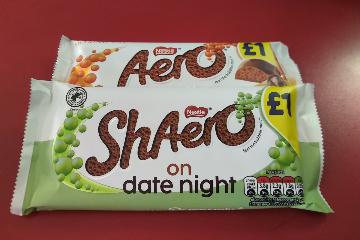 Feel like ShAero-ing on date night? Mint and Orange Aero bars are back instock as the Orange has been a best seller for years. Mint - Orange which would you ShAero? Available in our Whitby shop located at 214 Dundas Street East