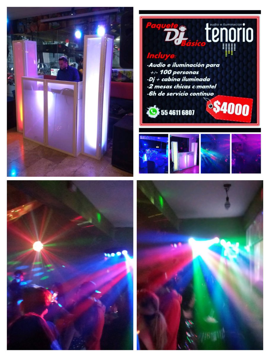 corral_tenorio's tweet photo. DJ PARA TU FIESTA
Wtats: 5546116807

Paquete BASICO en promoción todo el mes d Agosto  $3,000
Audio +iluminación +DJ +2 mesas +6h de servicio

*únicamente pago en efectivo
#cdmx  #BetterCallSaul #dolar #BetterCallSaulFinale #FelizMiercoles #poderosocomosiempre #poderosoaliviane https://t.co/Ng5Rmw3UhJ