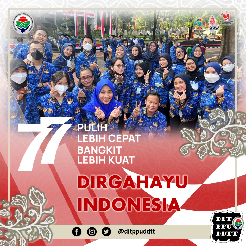 Halo #SobatDesa 👋

Dirgahayu Indonesia 🇮🇩

77th Kemerdekaan Indonesia
Pulih Lebih Cepat Bangkit Lebih Kuat 💪

#MulaiDariDesa
#desa #DesaBisa #ditjenpeiddtt #ditppuddtt #kemendespdtt #dirgahayuindonesia #77thindonesia #hutri77 #pulihlebihcepatbangkitlebihkuat