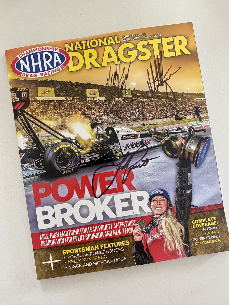 Tony Stewart Racing Nitro (@tsrnitro) on Twitter photo 🚨 Giveaway 🚨
Follow <a href="/TSRnitro/">Tony Stewart Racing Nitro</a> and RT this post for your chance to win a signed copy of National Dragster magazine featuring <a href="/LeahPruett_TF/">Leah Pruett</a>'s #MileHighNats win!
Winner selected Thursday, Aug. 18 at 9am ET. Open to US residents only.
#TSRnitro | <a href="/NHRA/">NHRA</a> | <a href="/NHRADragster/">National Dragster</a> 🚨 Giveaway 🚨
Follow <a href="/TSRnitro/">Tony Stewart Racing Nitro</a> and RT this post for your chance to win a signed copy of National Dragster magazine featuring <a href="/LeahPruett_TF/">Leah Pruett</a>'s #MileHighNats win!
Winner selected Thursday, Aug. 18 at 9am ET. Open to US residents only.
#TSRnitro | <a href="/NHRA/">NHRA</a> | <a href="/NHRADragster/">National Dragster</a>