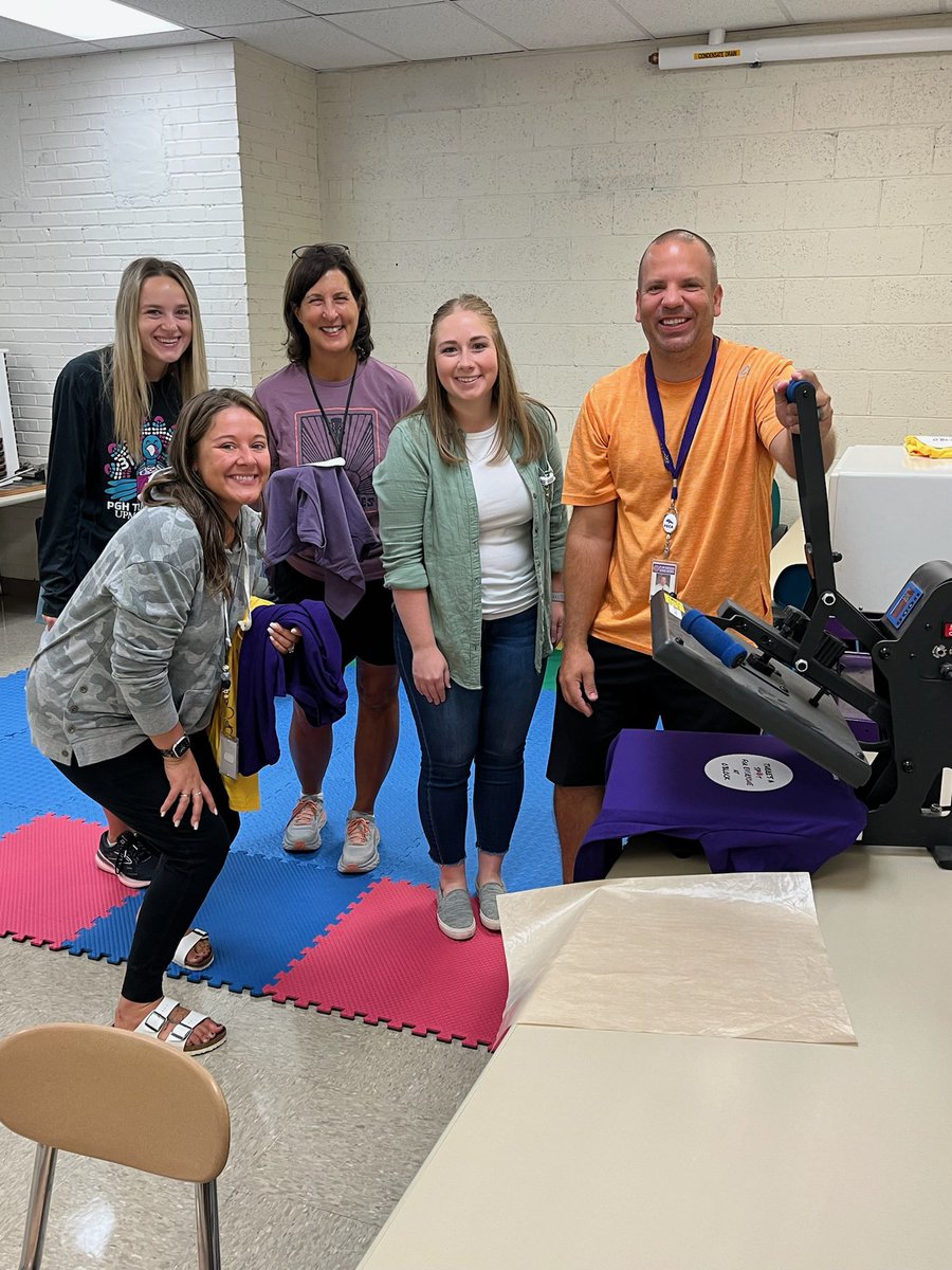 O’Block teachers know there’s a spot for everyone in our building! Teamwork makes the dream work &amp; our team is working on our spirit shirts to welcome our students back! #plumproud