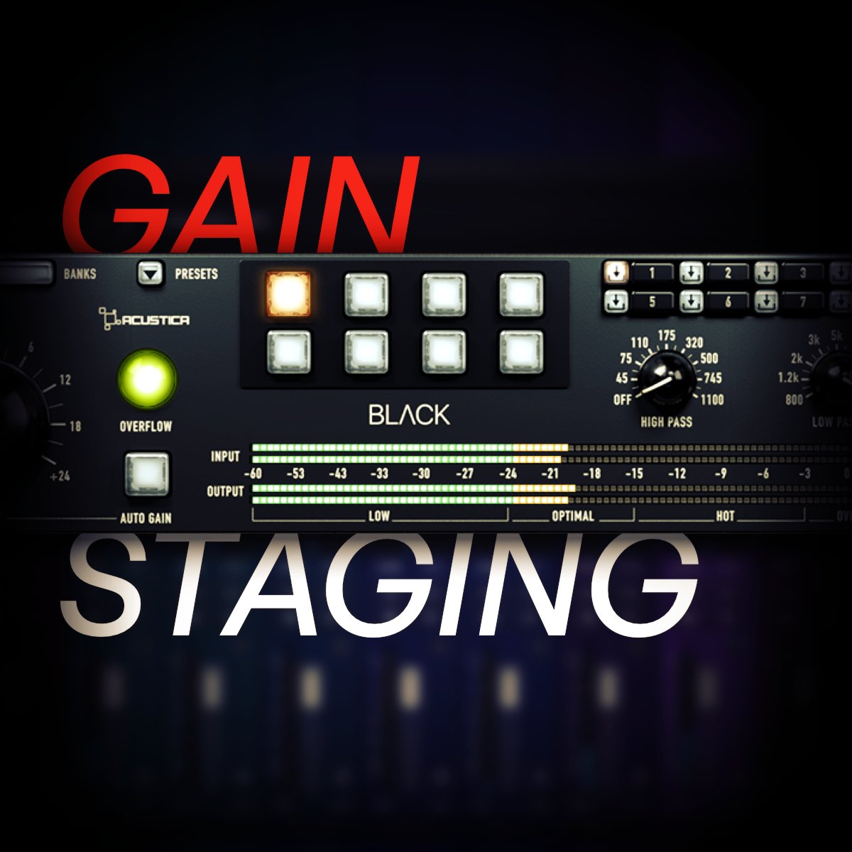 AcusticaAudio's tweet image. Are you paying attention to your levels?
Black lets you adjust the input gain to achieve the optimal level for your tracks, plus an auto gain feature that sets the best gain levels for you.
You can install Black (Free) from Aquarius, our product manager: acustica-audio.com/pages/aquarius