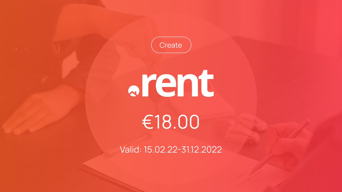 AutoDNS's tweet photo. If you want something without buying 🤑it, you #rent it.
The same principle applies online. Register .rent #domains for your rental offerings: https://t.co/hmnulToQ3I https://t.co/rcxBQl3nWM