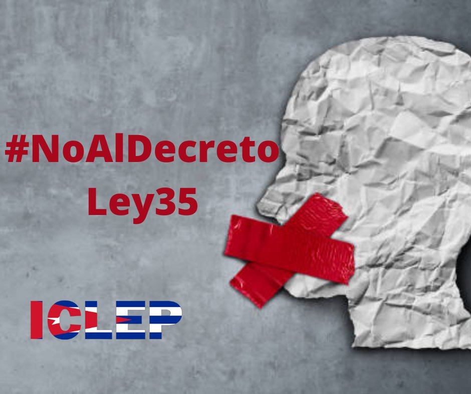 📌El 17 de agosto de 2021, el régimen hizo público el #DecretoLey35. Esta nueva Ley Mordaza
tiene sus antecedentes en el #DecretoLey370, el cual impone restricciones a la libertad de expresión y de prensa en Cuba.
