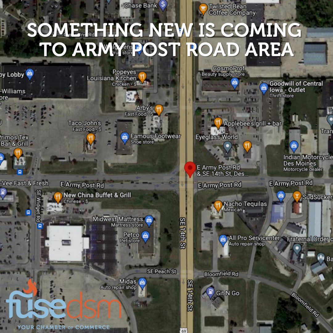 Help is on the way for 'blighted' Army Post Road area!

Read more about it in the August Issue of Fuse News:
 fusedsm.org/fusenews

#dsmusa #dsmlocal #shoplocaldsm #fusedsmchamber #fusingthecommunitytogether #chamberofcommerce #dsmmetro #hightrestletrail #fusenews