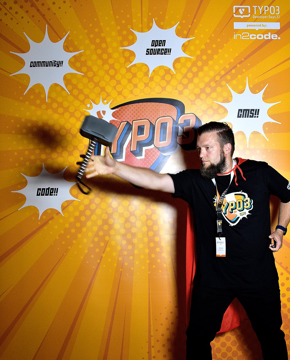 typo3's tweet photo. Congratulations to the winners of our T3DD22 photo wall contest!
It was a tough call, but we're happy to announce that the next three images are the winning ones. 1st prize Hasan Shaker &amp; Thomas Stenger, 2nd prize @naderio and the 3rd @pulponair &amp; @in2code_stefan :) https://t.co/fQnv4zwOfS