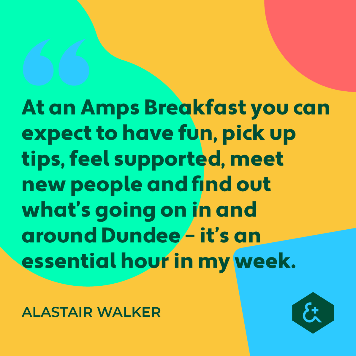 Creative_Dundee's tweet photo. We asked some of our #AmpsDundee network their thoughts on Amps Breakfast. @wotnobeard (the graphic designer behind these amazing images!) shared what he likes about our online get-togethers.

Breakfast returns in Autumn, and new faces are always welcome!

https://t.co/UGJBl3lzCC https://t.co/rsk4TlBrDA