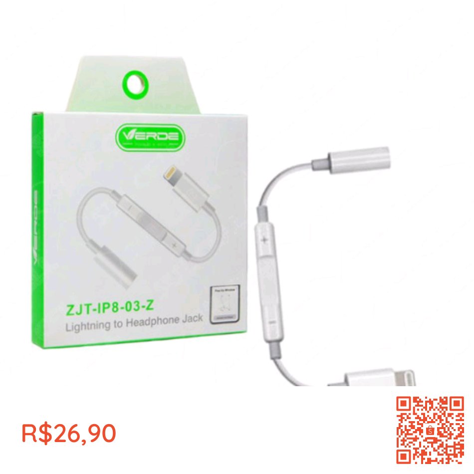 WalleConect's tweet photo. Top muita qualidade  Adaptador Lightning para fone de ouvido P2 c/ Controle de volume por R$26,90. Encontre na Shopee agora! https://t.co/jnQICzPaag #ShopeeBR https://t.co/UWH1GmSYri