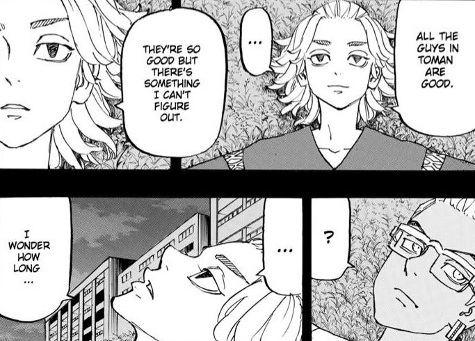 babylslovetrio's tweet photo. #TR265
#TokyoRevengers265

the fact that he's aware of this dsrkness inside him and even admitted to it makes me quite conflicted cuz that cpuld mean that he was willing to get controlled by it and the others even if it means he turns into the bad guy https://t.co/35MMkGp4Cd